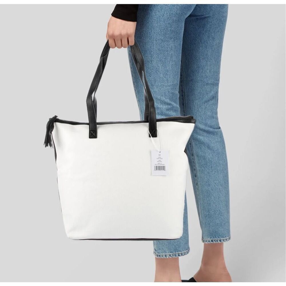 Walter Baker Black and White Tote Bag